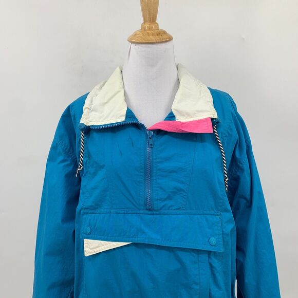 Vintage Helly Hansen Windbreaker Ski Jacket Womens M Medium 1/4 Zip Pullover - Picture 4 of 13